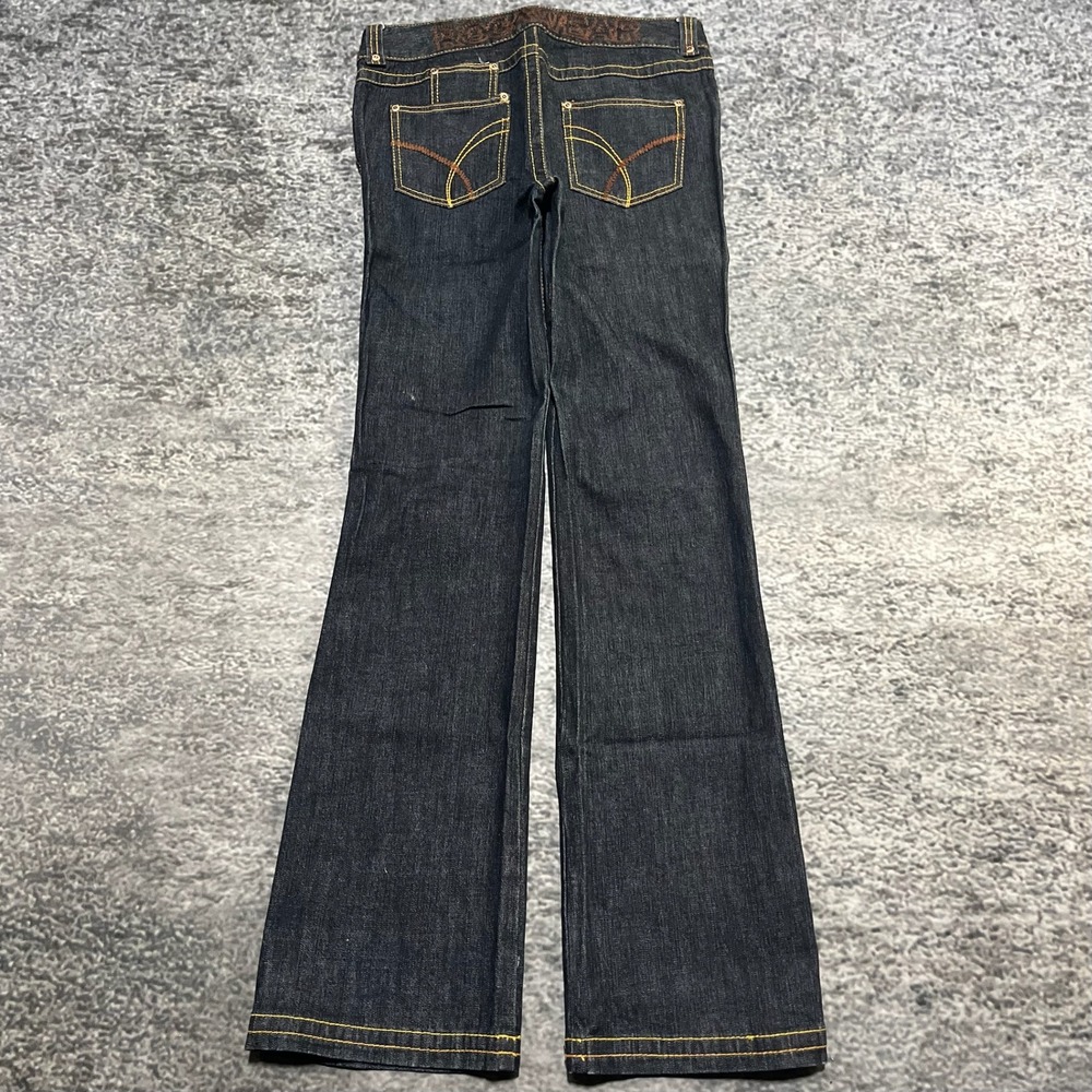 Rocawear Jeans Womens 7/8 31x33 Blue Bootcut Flare Low Rise Western Vintage Y2K